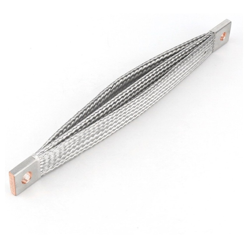 Long tin-plated braided flexible connector