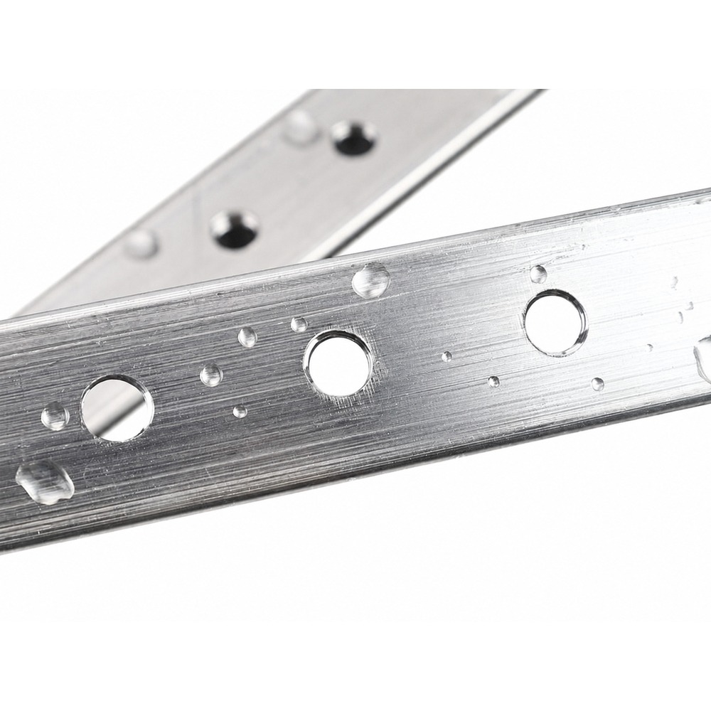 Plated grounding bar hole close-up