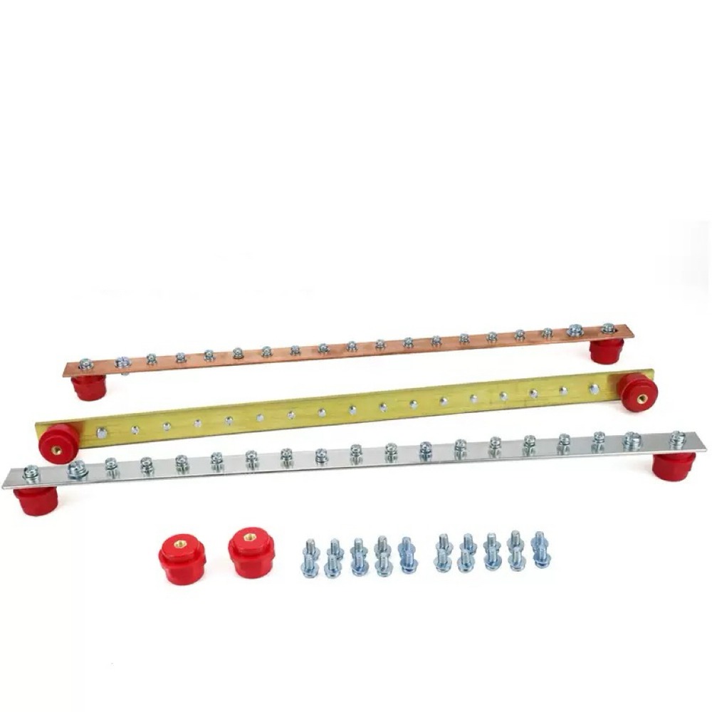 Grounding busbar set with accessories